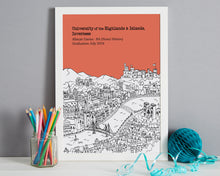 Load image into Gallery viewer, Personalised University of the Highlands and Islands in Inverness Graduation Gift