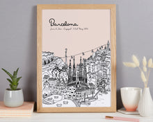 Load image into Gallery viewer, Personalised Barcelona Print