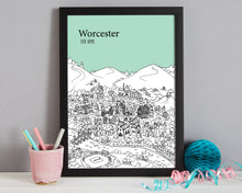 Load image into Gallery viewer, Personalised Worcester Print-5