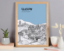 Load image into Gallery viewer, Personalised Glasgow Print