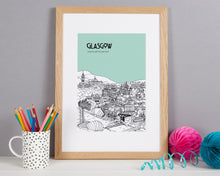 Load image into Gallery viewer, Personalised Glasgow Print