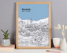 Load image into Gallery viewer, Personalised Norwich Print