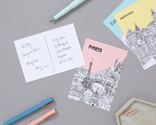 Load image into Gallery viewer, Set of 12 City Illustration Postcards