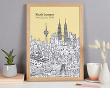 Load image into Gallery viewer, Personalised Kuala Lumpur Print