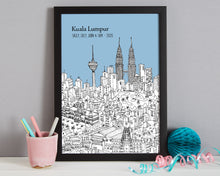 Load image into Gallery viewer, Personalised Kuala Lumpur Print