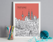 Load image into Gallery viewer, Personalised Kuala Lumpur Print