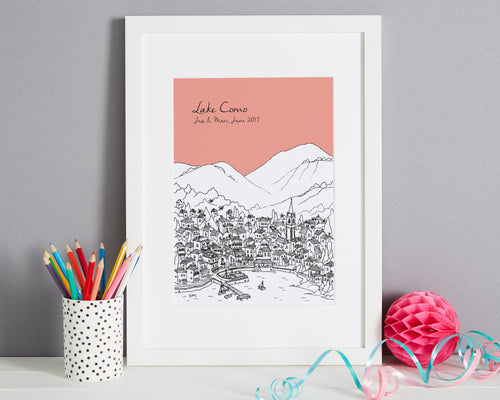 Personalised Lake como Print-1