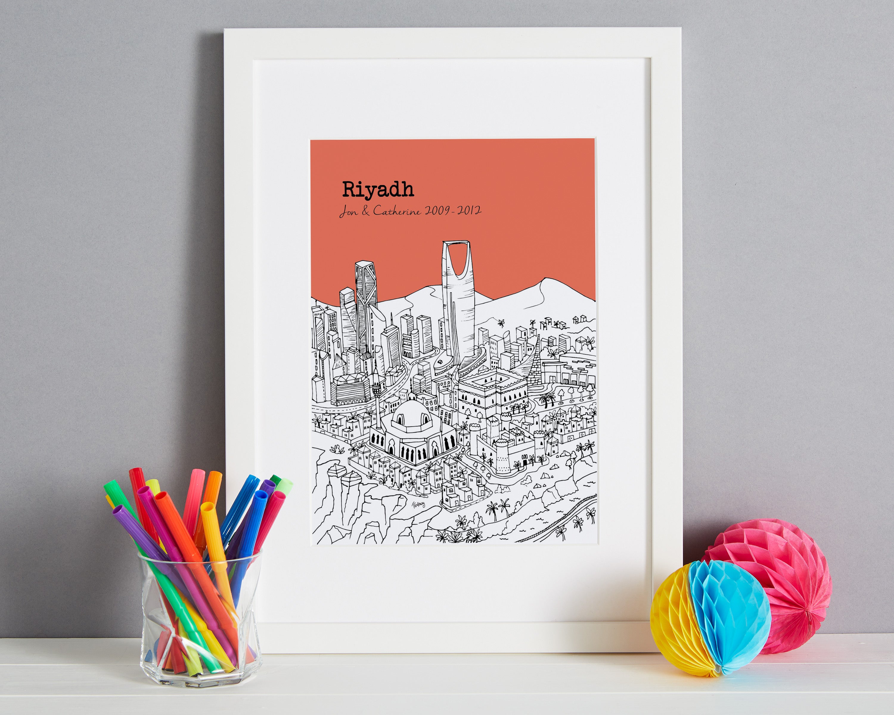 Personalised Riyadh Print | Tessa Galloway Illustration